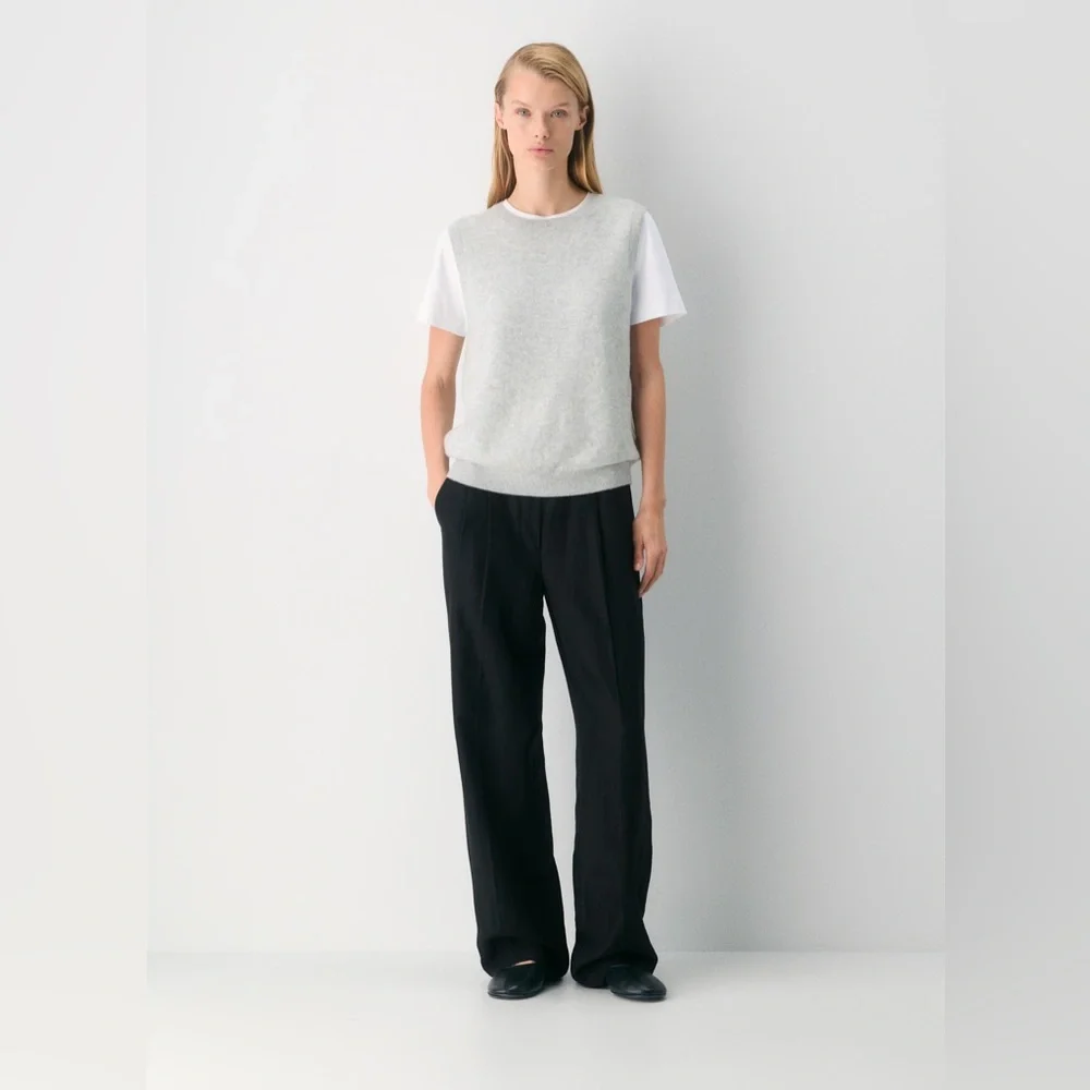 Aritzia x Wilfred The Effortless Pant- Linen High-waisted wide-leg linen pants